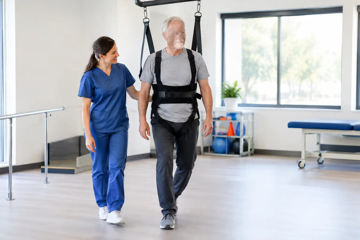 Post Stroke Gait Harness Example for Safer Practice