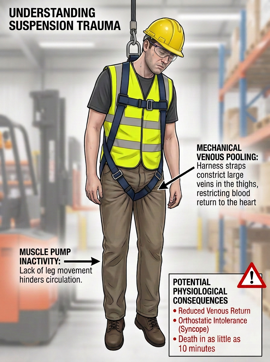 Are Conventional Safety Harnesses Putting Workers at Risk. Suspended Unconscious Worker 