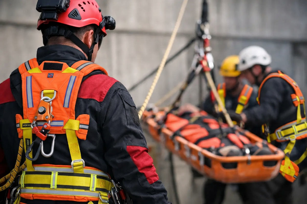 Workers doing a rescue using Willhammer harnesses available at Next WheelHouse