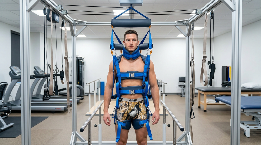 Sensitive Spine Injury Walking Therapy Harness with Full‑Body Support | Neck‑Brace Safe Rehabilitation Harness