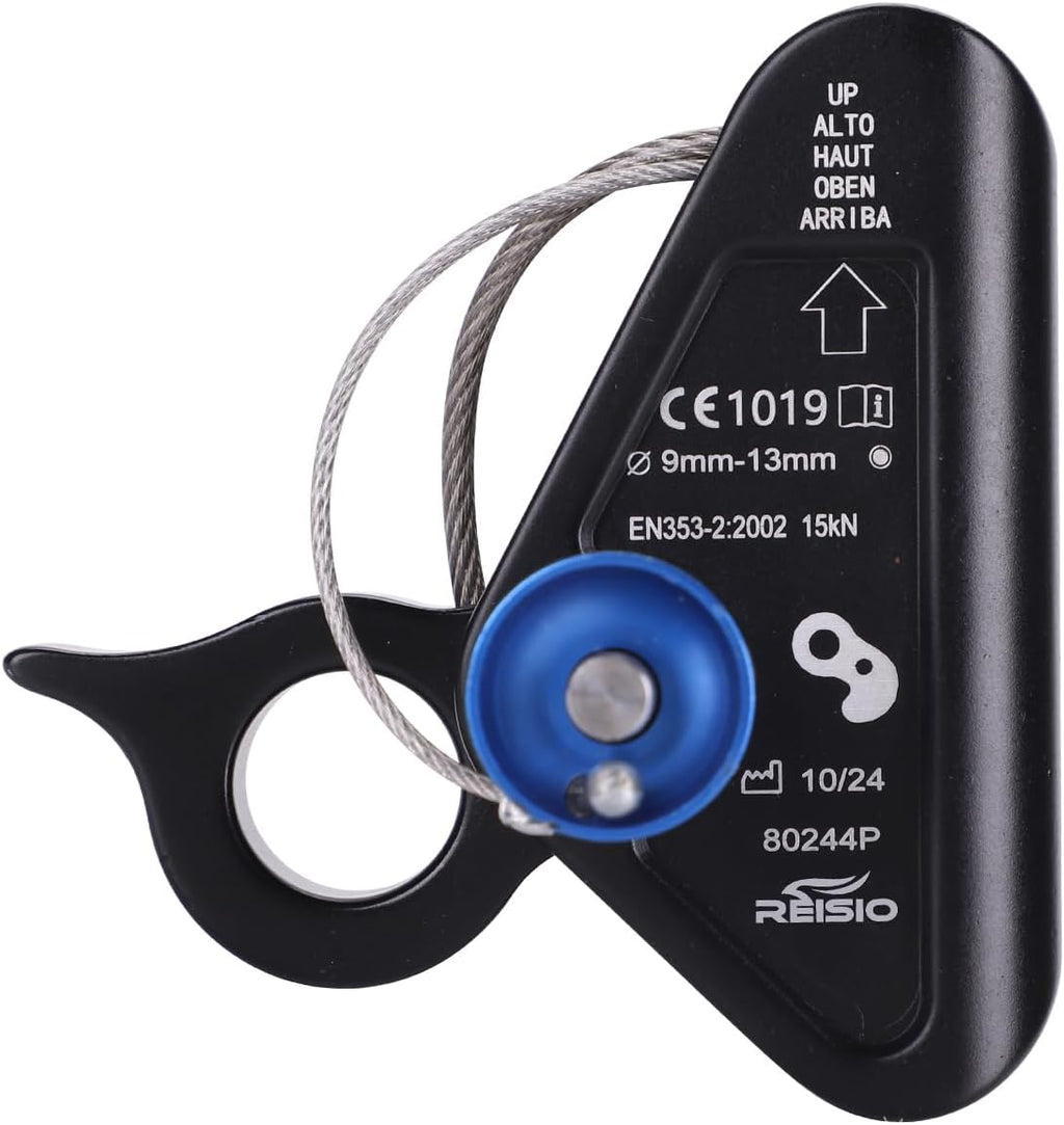 15KN Detachable Rope Grab Ascender,11-13 MM Rope Flip Line Climbing Ascender for Rock Climbing, Tree Climbing and Rescue Mountaineering Tree Arborist Caving