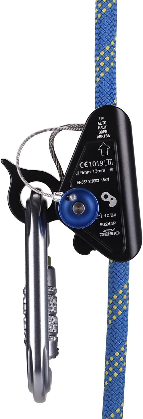 15KN Detachable Rope Grab Ascender,11-13 MM Rope Flip Line Climbing Ascender for Rock Climbing, Tree Climbing and Rescue Mountaineering Tree Arborist Caving