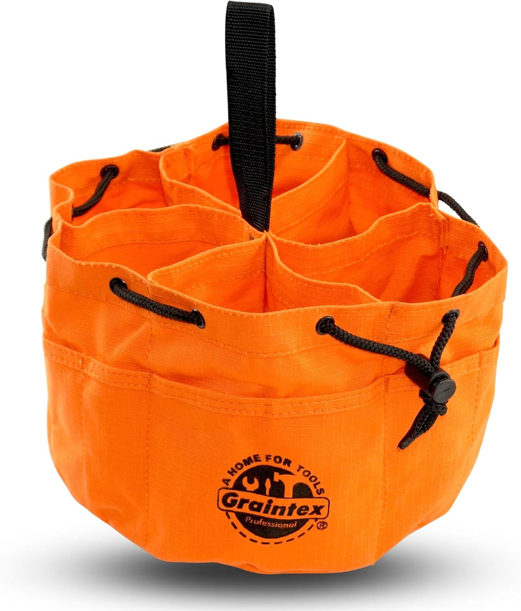 18 Pockets Grab Bag Rip-stop Canvas Drawstring Closure, Small Part Organizer Pouch, Small Tools, Screws, Parts, Parachute Tool Bag for Efficient Storage