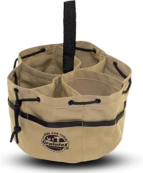 18 Pockets Grab Bag Rip-stop Canvas Drawstring Closure, Small Part Organizer Pouch, Small Tools, Screws, Parts, Parachute Tool Bag for Efficient Storage