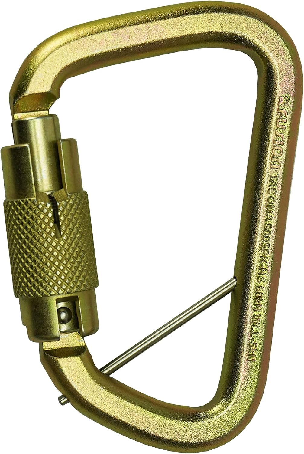 60 KN Fusion Tacoma D Shaped Triple Lock Alloy Steel Carabiner