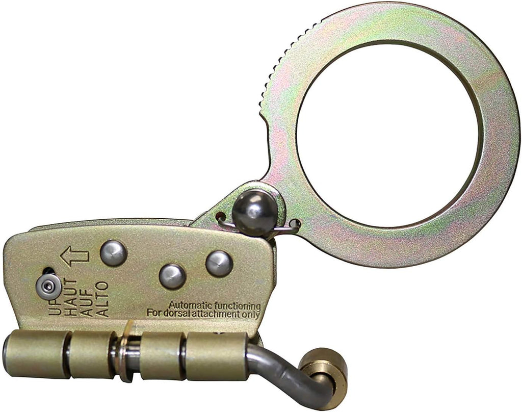 AFP Self-Locking Rope Grab with 2.25 inch Connecting Eye, Used with 5/8’’ Lifeline Rope, for Construction, Climbing