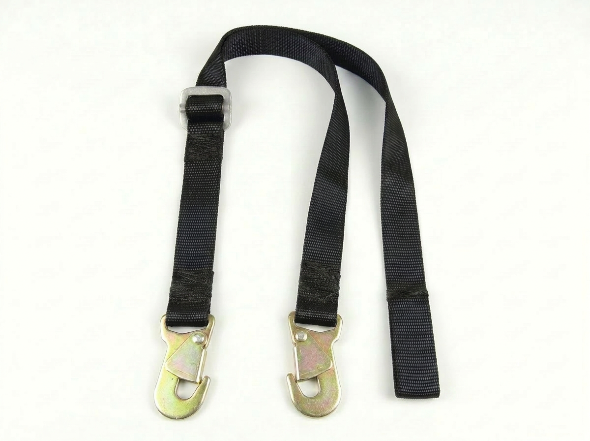 Adjustable Person Suspension Strap — 1¾" Nylon Webbing (7,000 lb.), Steel 4,000 lb Adjuster, Dual Snap Hooks