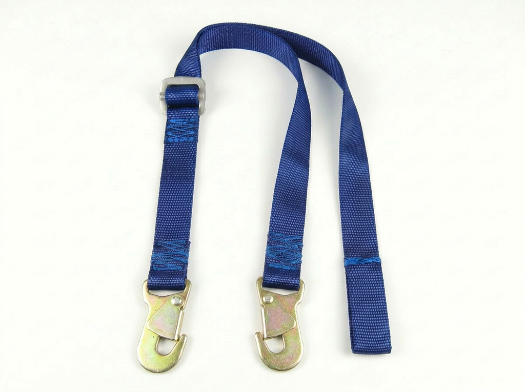 Adjustable Person Suspension Strap — 1¾" Nylon Webbing (7,000 lb.), Steel 4,000 lb Adjuster, Dual Snap Hooks