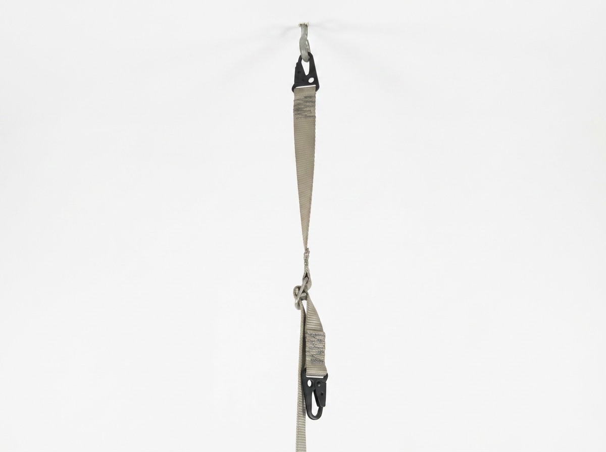 Adjustable Person Suspension Strap — 1¾" Nylon Webbing (7,000 lb.), Steel 4,000 lb Adjuster, Dual Snap Hooks