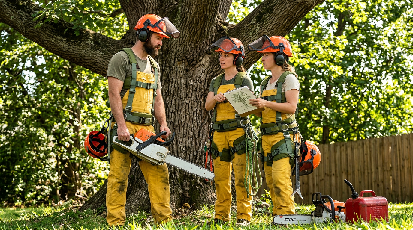 Arborist Load‑Bearing Harness with X- style Load Bearing Body Harness with Fall Protection & Spreader bar for Rappelling Spreader Bar & Adjustable tool lanyard.