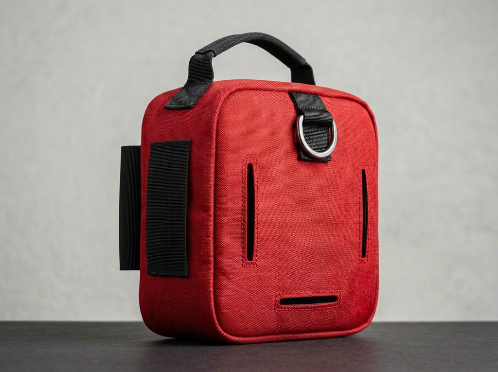 Belt‑Mounted Rope Deployment Bag — 8" Rounded Square (USA‑Made)