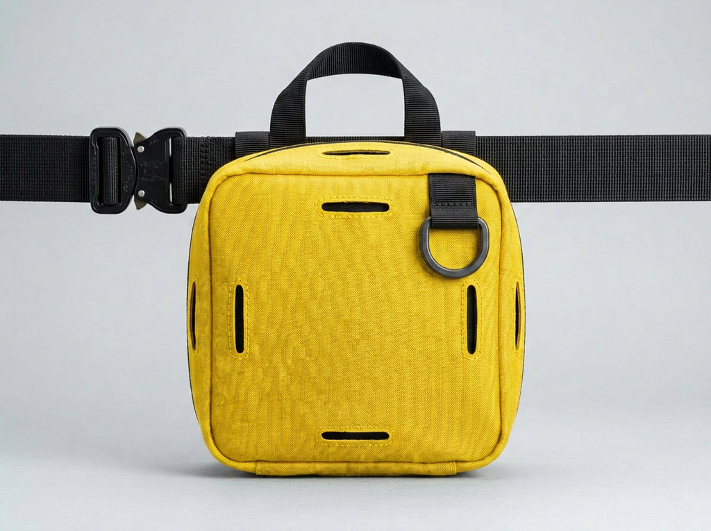 Belt‑Mounted Rope Deployment Bag — 8" Rounded Square (USA‑Made)