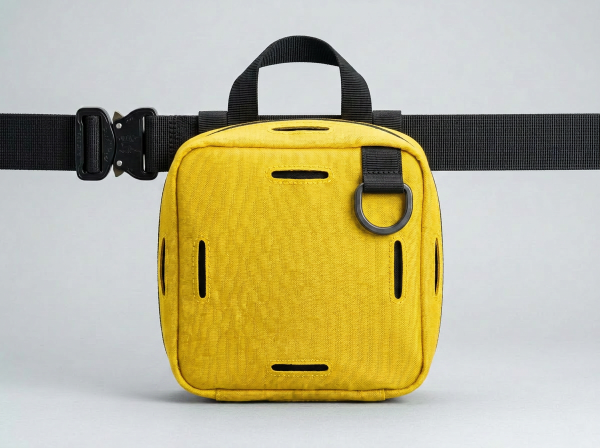 Belt‑Mounted Rope Deployment Bag — 8" Rounded Square (USA‑Made)