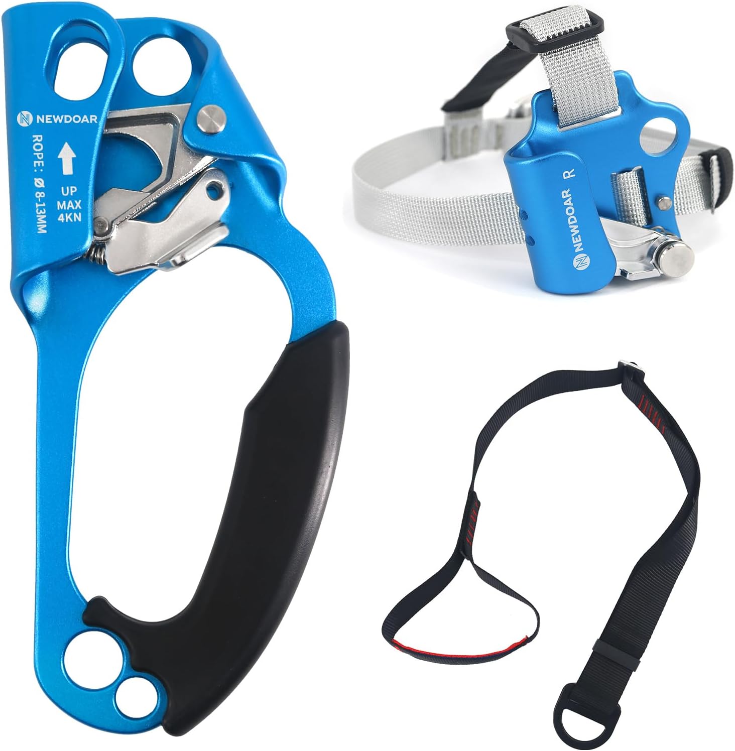 Certified Hand Ascender Rock Climbing Tree Arborist Rappelling Gear Equipment Rope Clamp for 8~13MM Rope