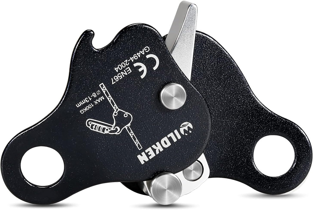 Climbing Ascender Fall Protection Belay Device Climbing Rope Grab for Rock Climbing Mountaineering Tree Arborist Expedition Caving Rescue Aerial Work