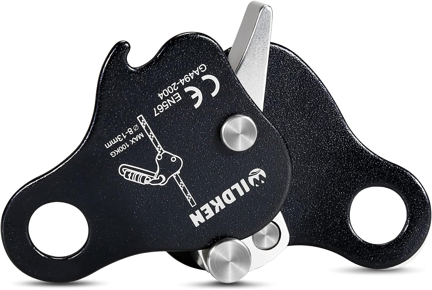 Climbing Ascender Fall Protection Belay Device Climbing Rope Grab for Rock Climbing Mountaineering Tree Arborist Expedition Caving Rescue Aerial Work