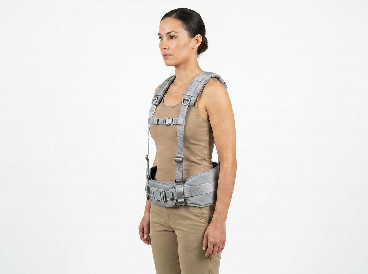 Cosmo Painter Load‑Bearing Harness System™ — Gray/Silver Riggers‑Belt Edition