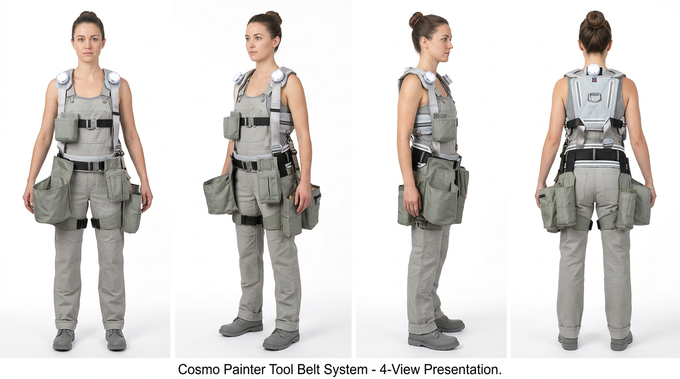 Cosmo Painter Transformer Class III Safety Harness — Modular Load‑Bearing / Full‑Body Kinetic System