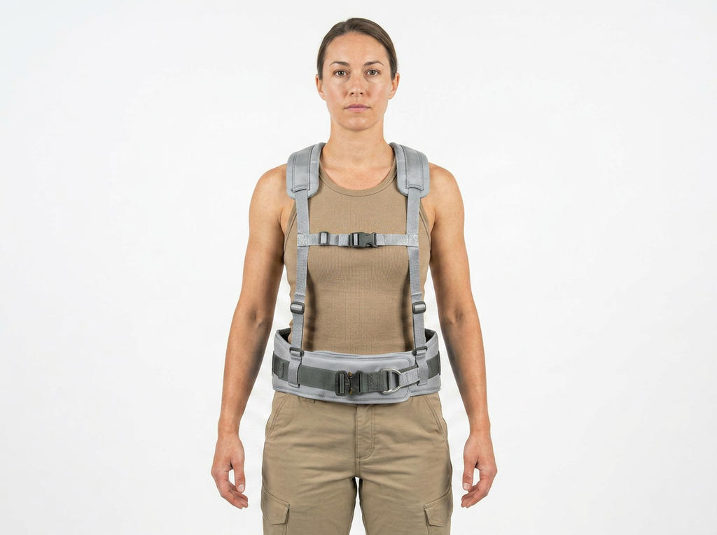 Cosmo Painter Load‑Bearing Harness System™ — Gray/Silver Riggers‑Belt Edition