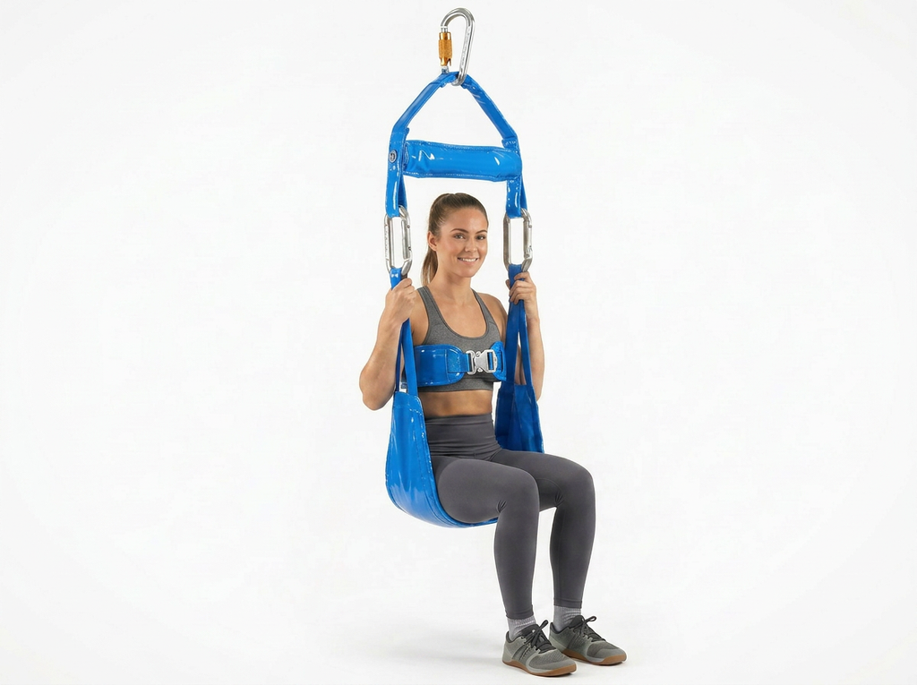 ComfortLift™ Pool Access Swing Seat — Wide 36" PVC‑Reinforced Sling with 5‑Point Support & Foam‑Stabilized Base