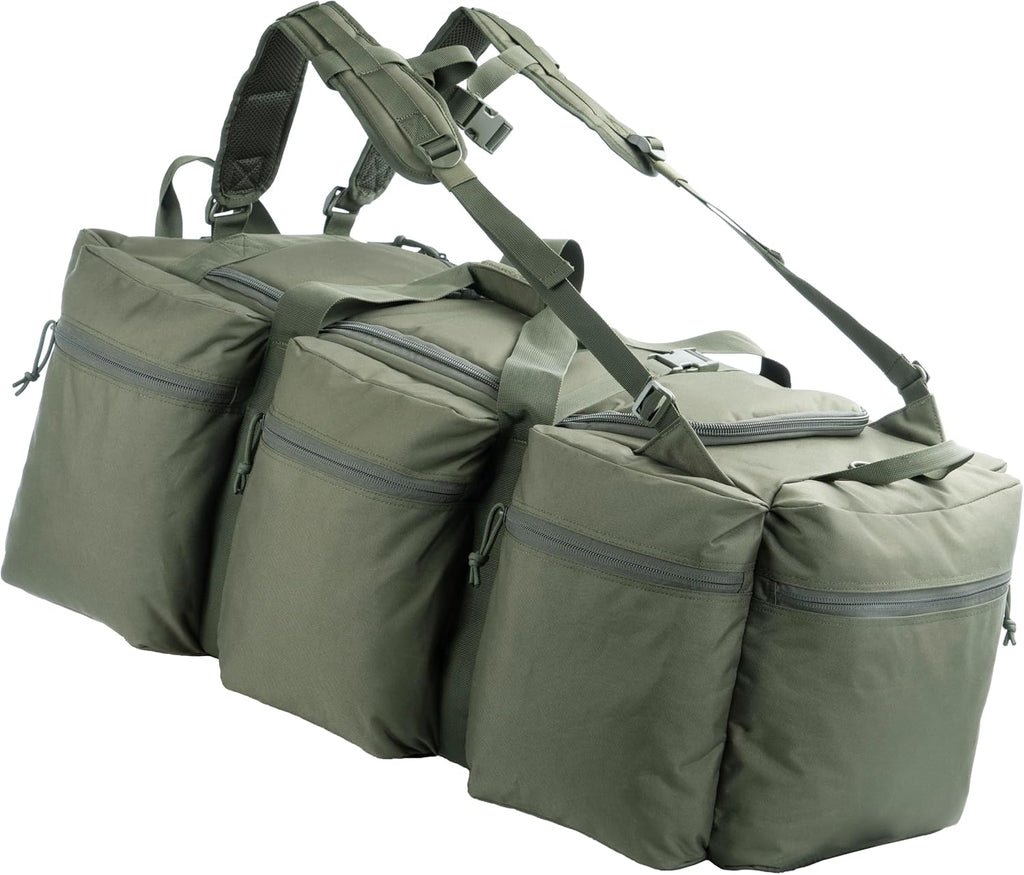 Large Military Duffle Bag Deployment Duffel Bag Sports Equipment Travel Luggage Bag with Detachable Backpack Straps