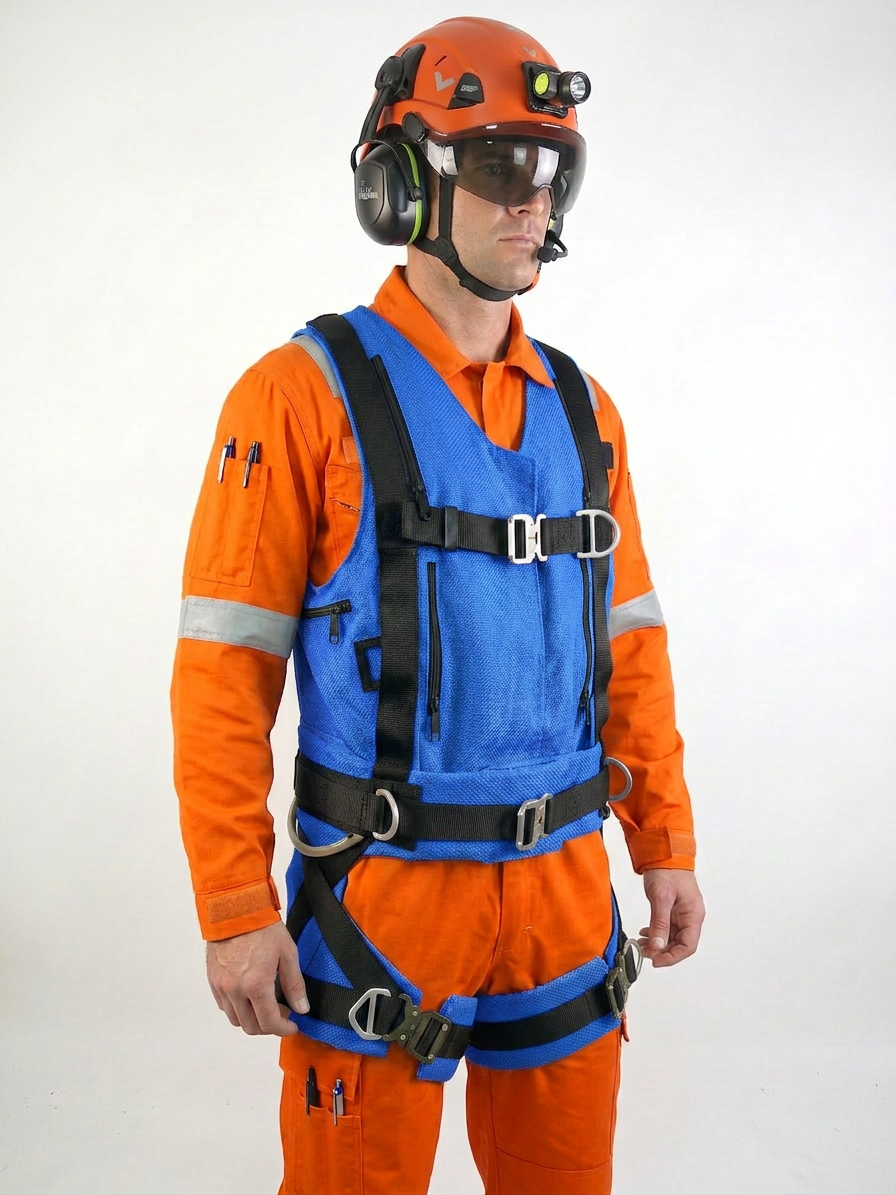 Multi‑Role Tactical Vest Harness — Dorsal & Front Fall Arrest, Spreader‑Bar Ready