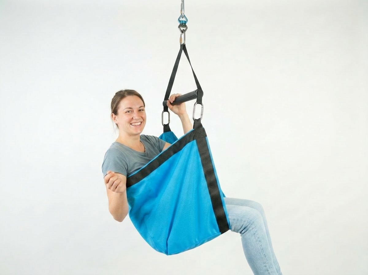 Zipline Swing Harness with Spreader Bar — Ultra‑Comfort Cordura Seat, 7,000 lb Webbing, 4,000 lb Safety Buckle Made in USA