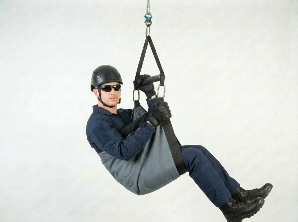 Zipline Swing Harness with Spreader Bar — Ultra‑Comfort Cordura Seat, 7,000 lb Webbing, 4,000 lb Safety Buckle Made in USA