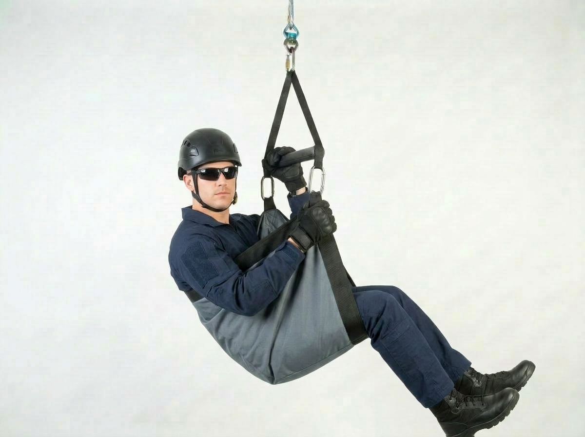 Zipline Swing Harness with Spreader Bar — Ultra‑Comfort Cordura Seat, 7,000 lb Webbing, 4,000 lb Safety Buckle Made in USA