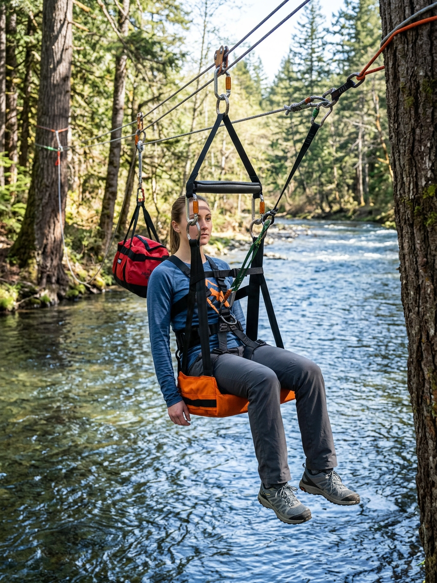 Portable Bosun Boatswain Chair Swing Duffel – All‑In‑One Harness Seat with Spreader Bar
