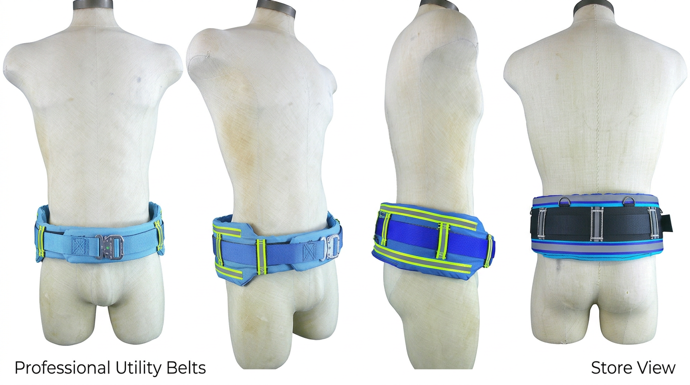 Pro‑Grade Rigger's Belt with Polycarbonate Reinforced Back brace with Rigger’s D‑Ring