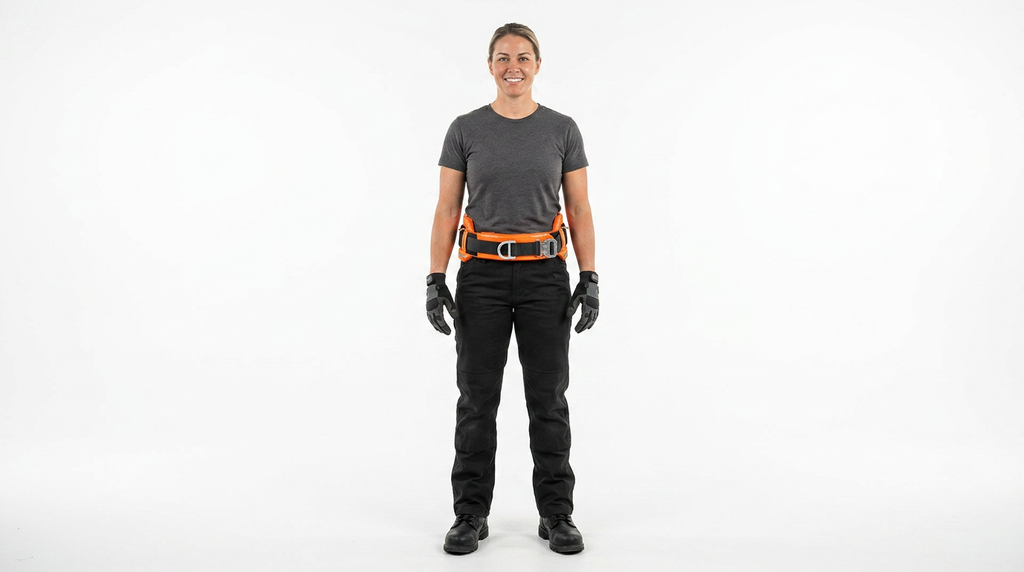 Pro‑Grade Rigger's Belt with Polycarbonate Reinforced Back brace with Rigger’s D‑Ring