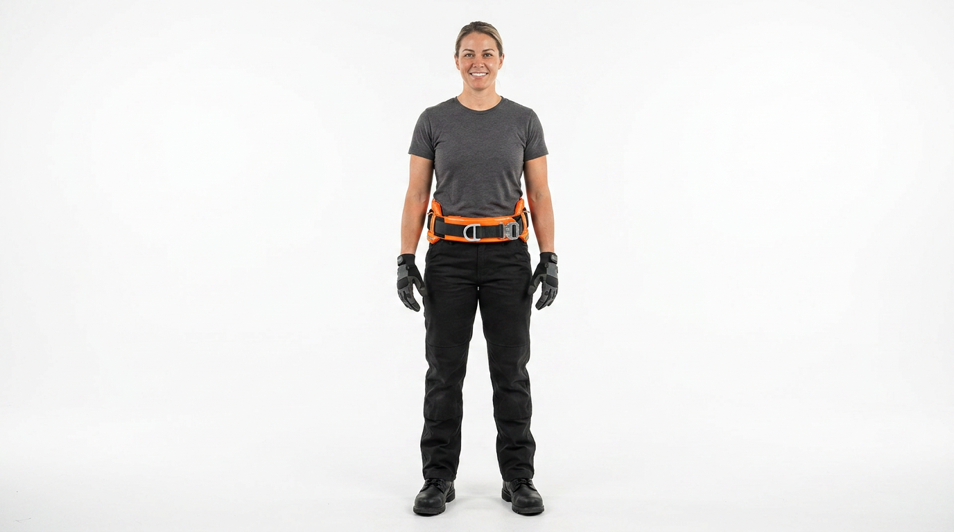 Pro‑Grade Rigger's Belt with Polycarbonate Reinforced Back brace with Rigger’s D‑Ring