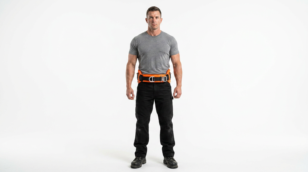 Pro‑Grade Rigger's Belt with Polycarbonate Reinforced Back brace with Rigger’s D‑Ring