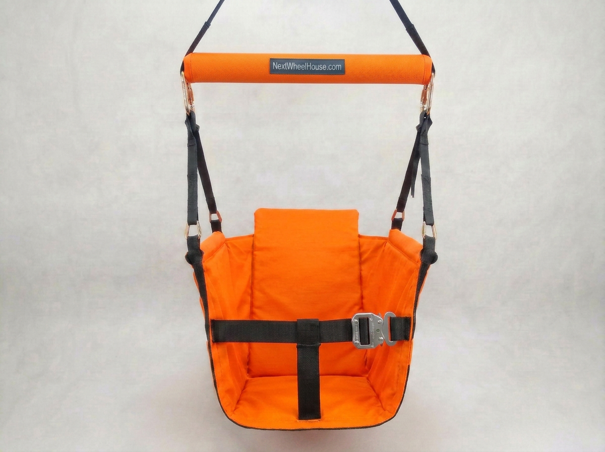 Safety Swing Seat — Surround Seat™ + Booster‑Style 3‑Point Belt