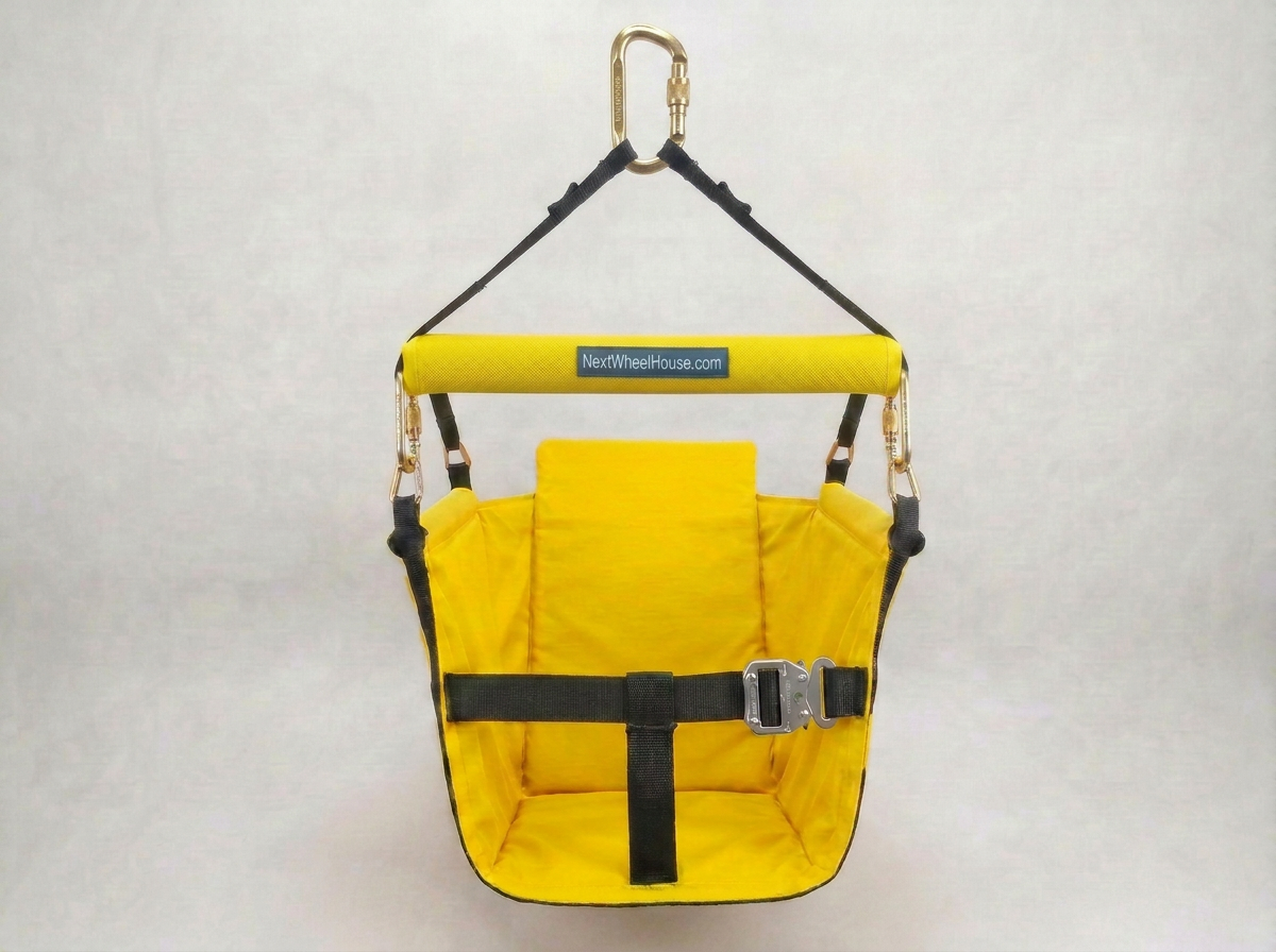 Safety Swing Seat — Surround Seat™ + Booster‑Style 3‑Point Belt