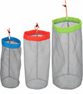 See-through Mesh Stuff Sack Ditty Bags, Nylon Drawstring Storage Pouch Bags for Camping Travel Hiking, Set of 3