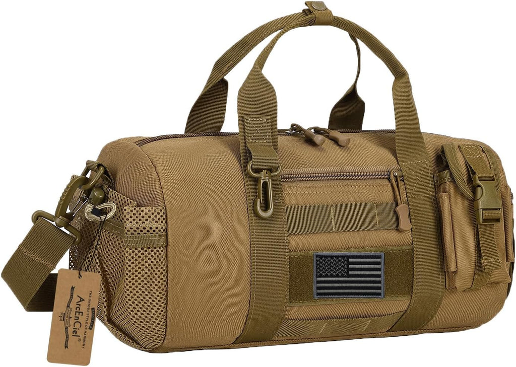 Small Tactical Duffle Bag Men Gym Pack Military Molle Shoulder Bags Shoes Storage Sports Handbag with Patch