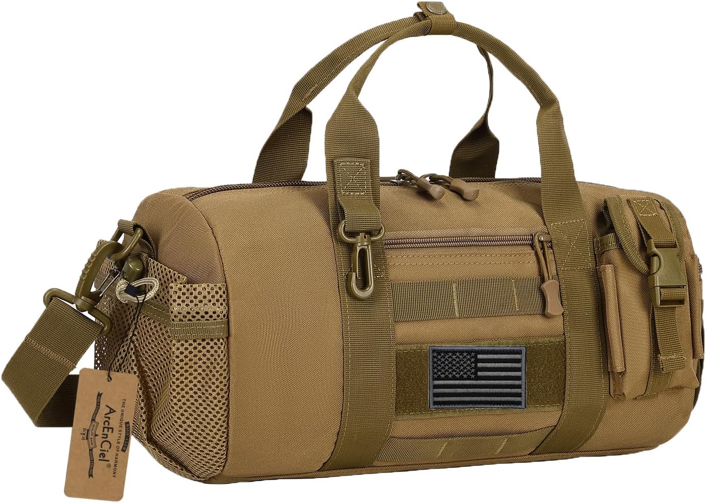 Small Tactical Duffle Bag Men Gym Pack Military Molle Shoulder Bags Shoes Storage Sports Handbag with Patch