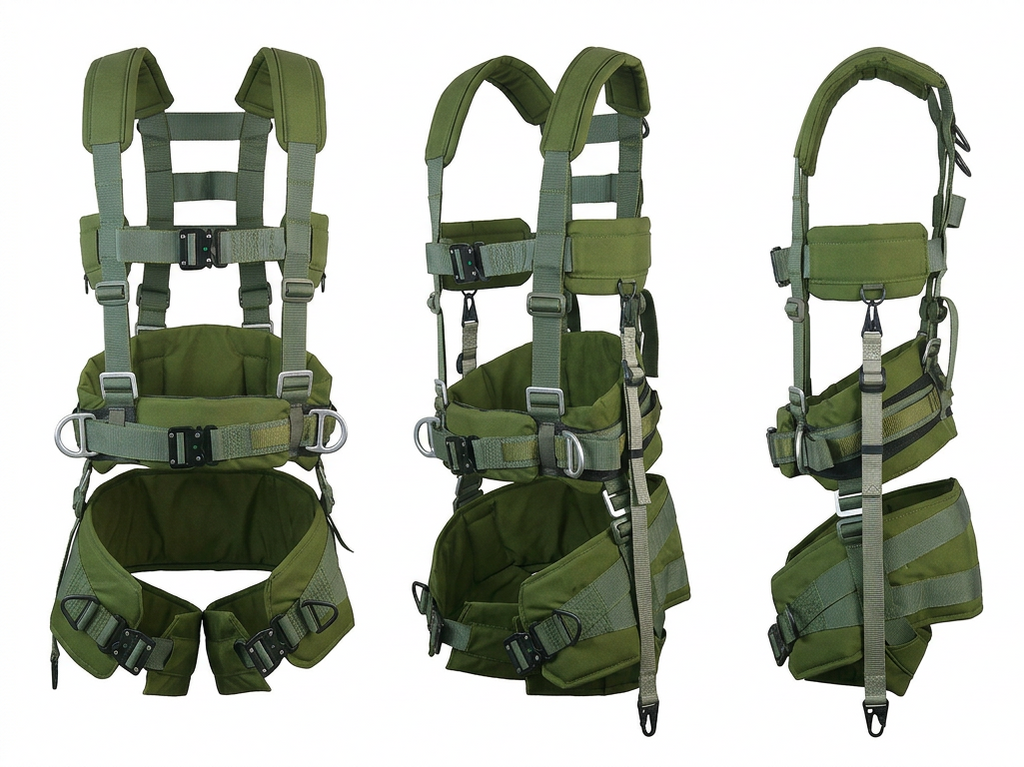 Tactical StormWalker H-Style Load Bearing Body Harness with Fall Protection & Spreader bar for Rappelling
