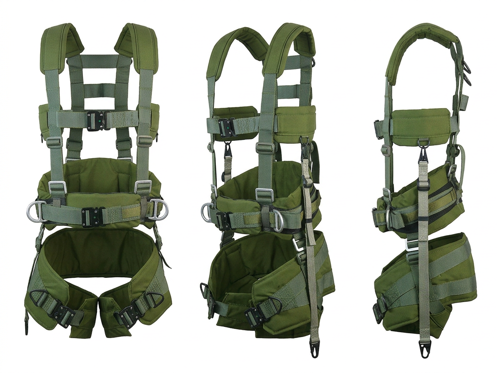 Tactical StormWalker H-Style Load Bearing Body Harness with Fall Protection & Spreader bar for Rappelling