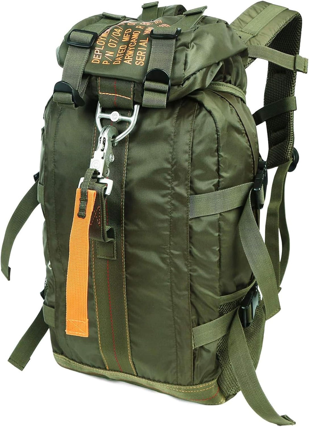 Tactical Flight Backpack, Lightweight Parachute Pack for Travel | MOLLE webbing expands carry options, with large storage for outdoor, camping, hiking, and daily gear