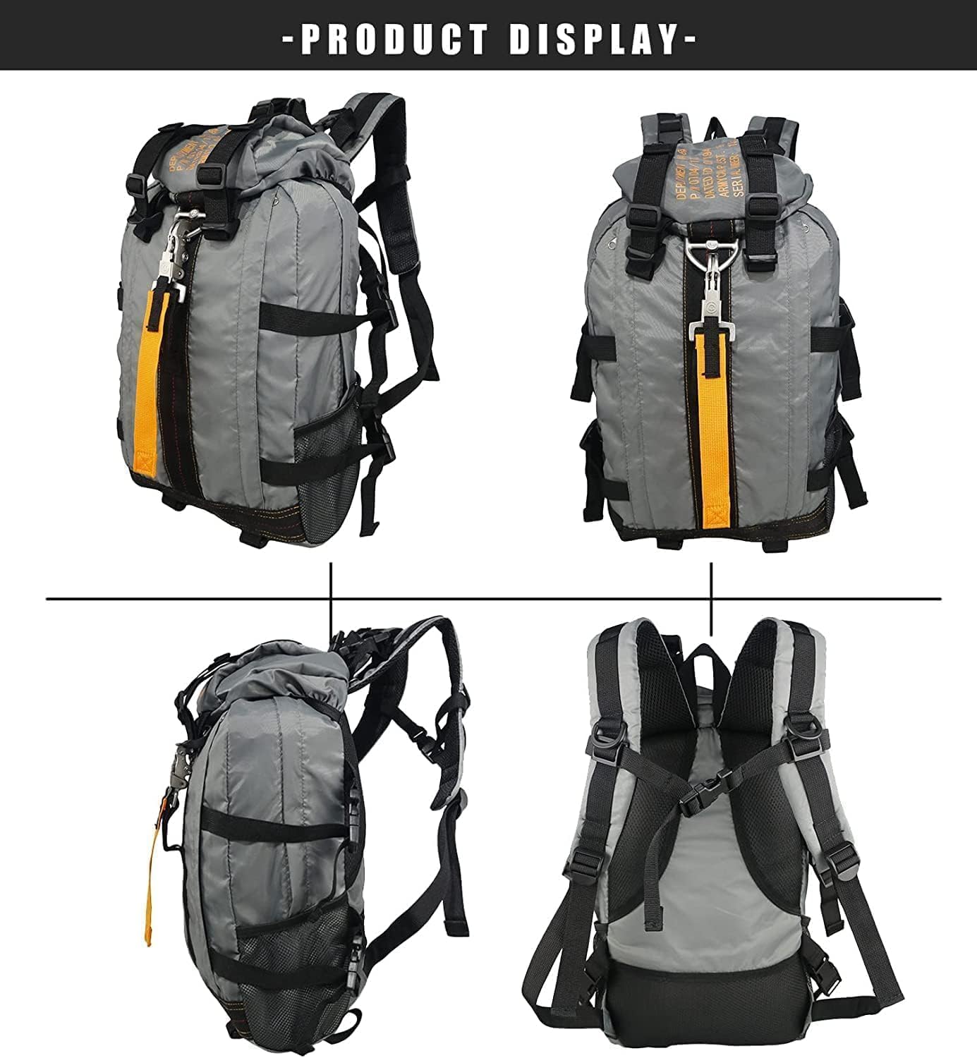 Tactical Flight Backpack, Lightweight Parachute Pack for Travel | MOLLE webbing expands carry options, with large storage for outdoor, camping, hiking, and daily gear