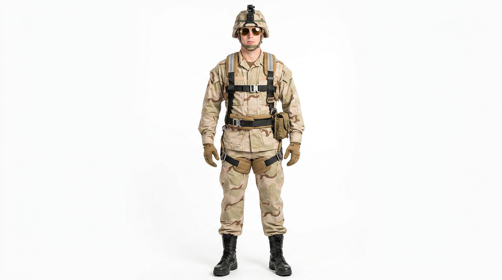 Tactical StormWalker H-Style Load Bearing Body Harness with Fall Protection & Spreader bar for Rappelling
