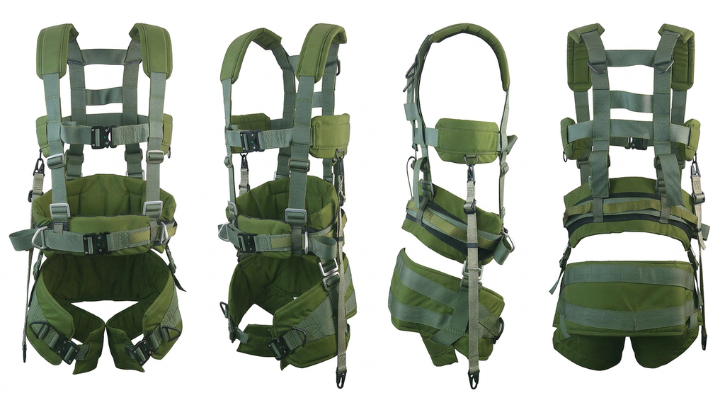 Tactical StormWalker H-Style Load Bearing Body Harness with Fall Protection & Spreader bar for Rappelling