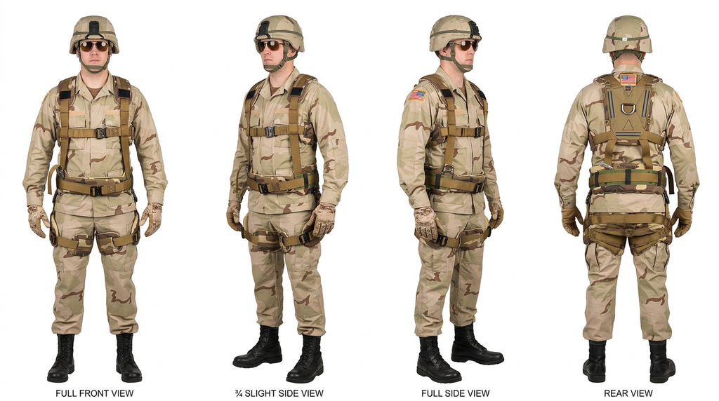 Tactical StormWalker  X- style Load Bearing Body Harness with Fall Protection & Spreader bar for Rappelling