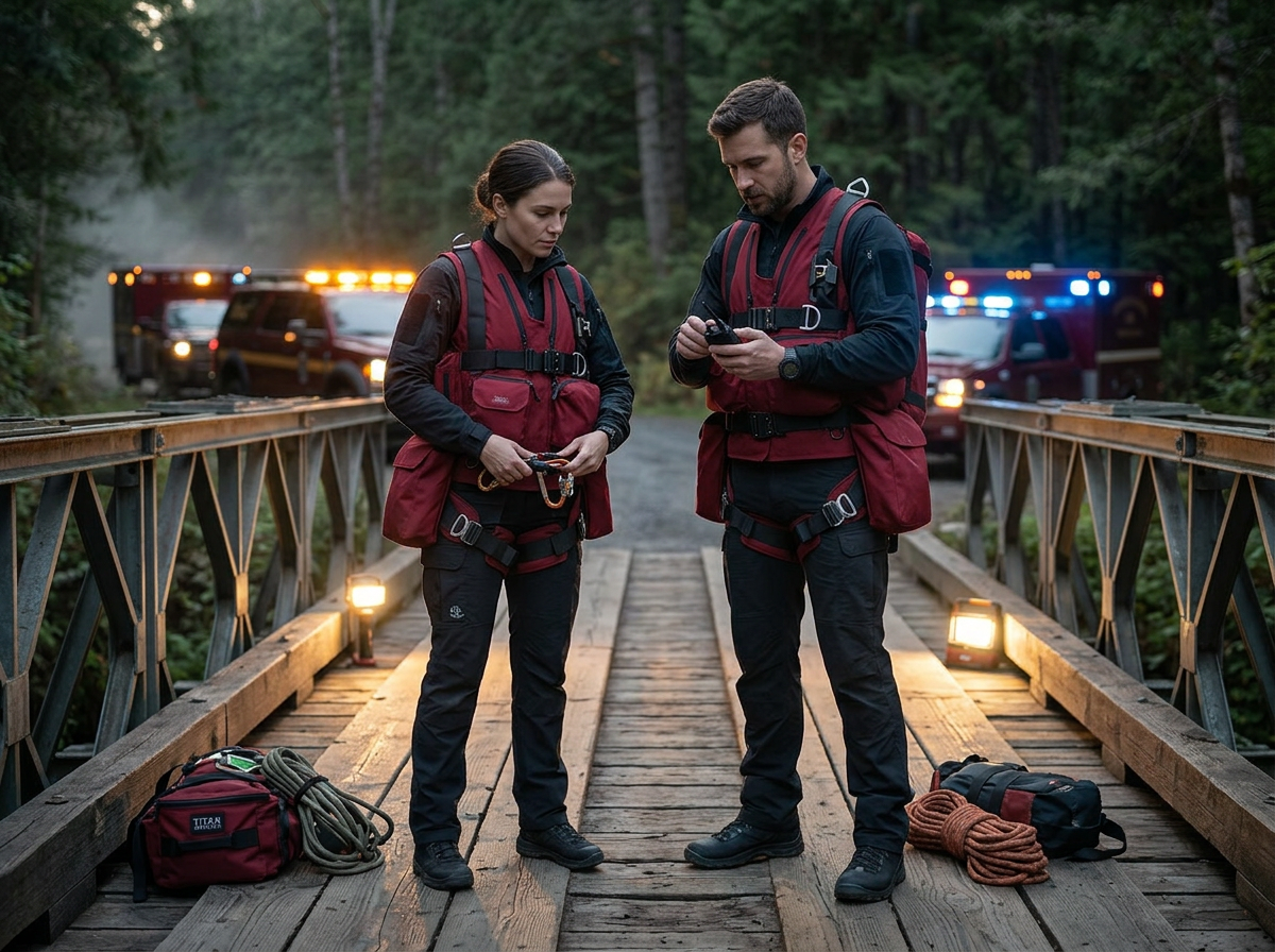 Titan Tactical Rescue Vest Harness — Multiple Rope Deployment System