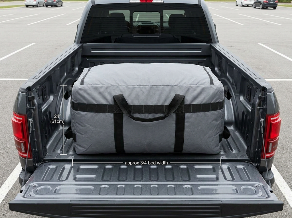 WheelHouse Utility Gear™ — Extra‑Large Truck Bed Cargo Duffle (58" × 48" × 24")