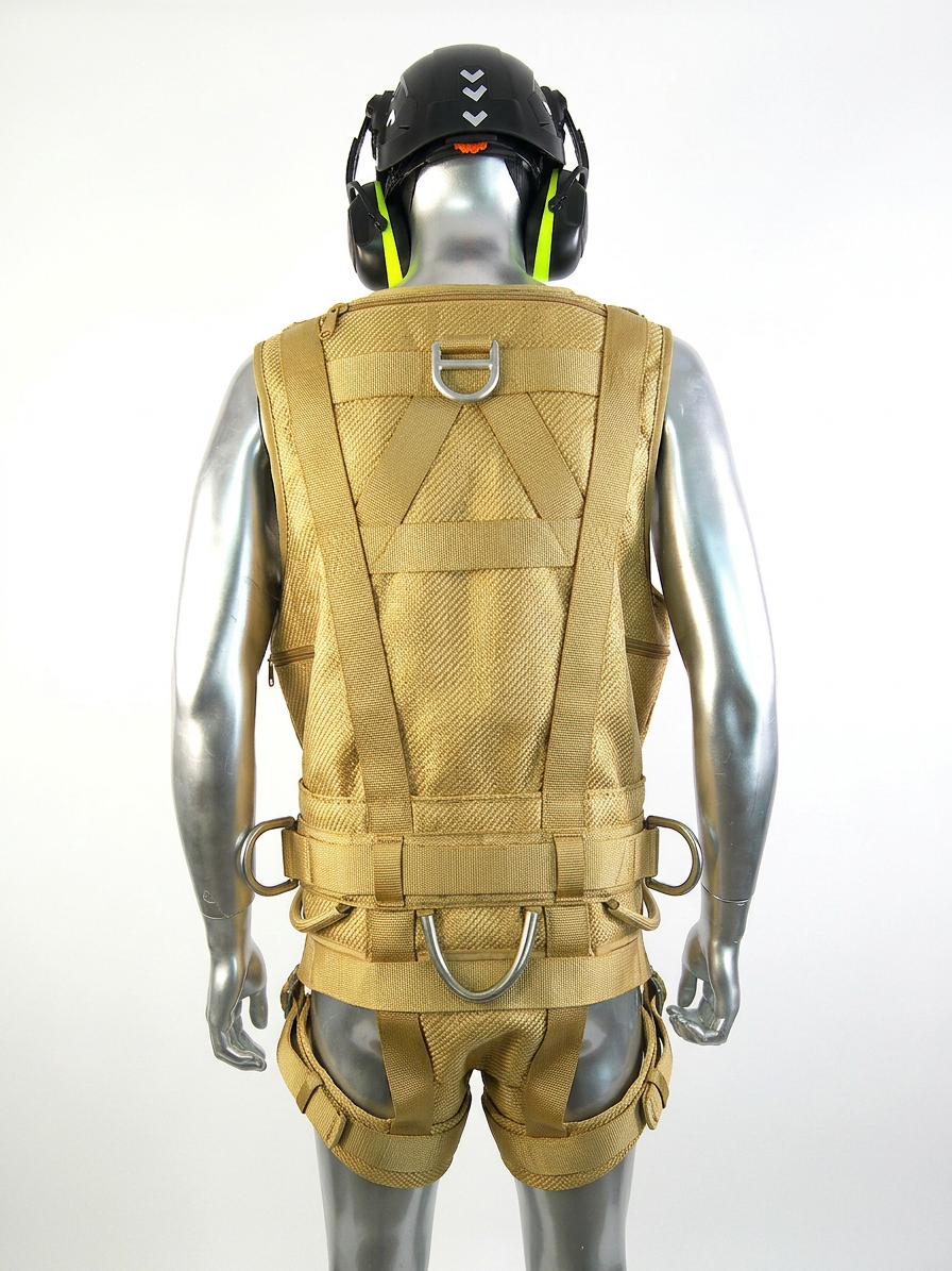 Kevlar Rescue Vest Harness — Heat‑Resistant, Multi‑Point Fall Arrest, Spreader Bar Included