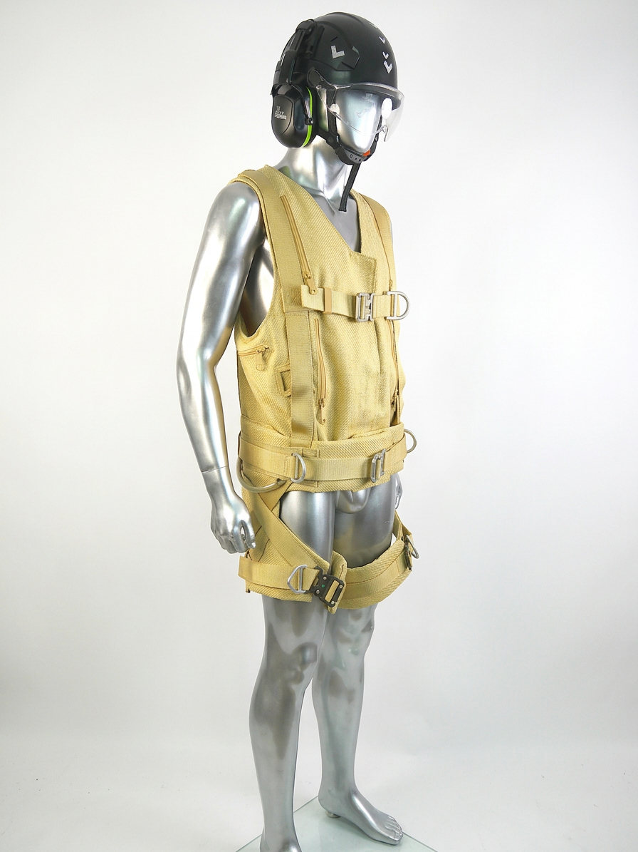 Kevlar Rescue Vest Harness — Heat‑Resistant, Multi‑Point Fall Arrest, Spreader Bar Included